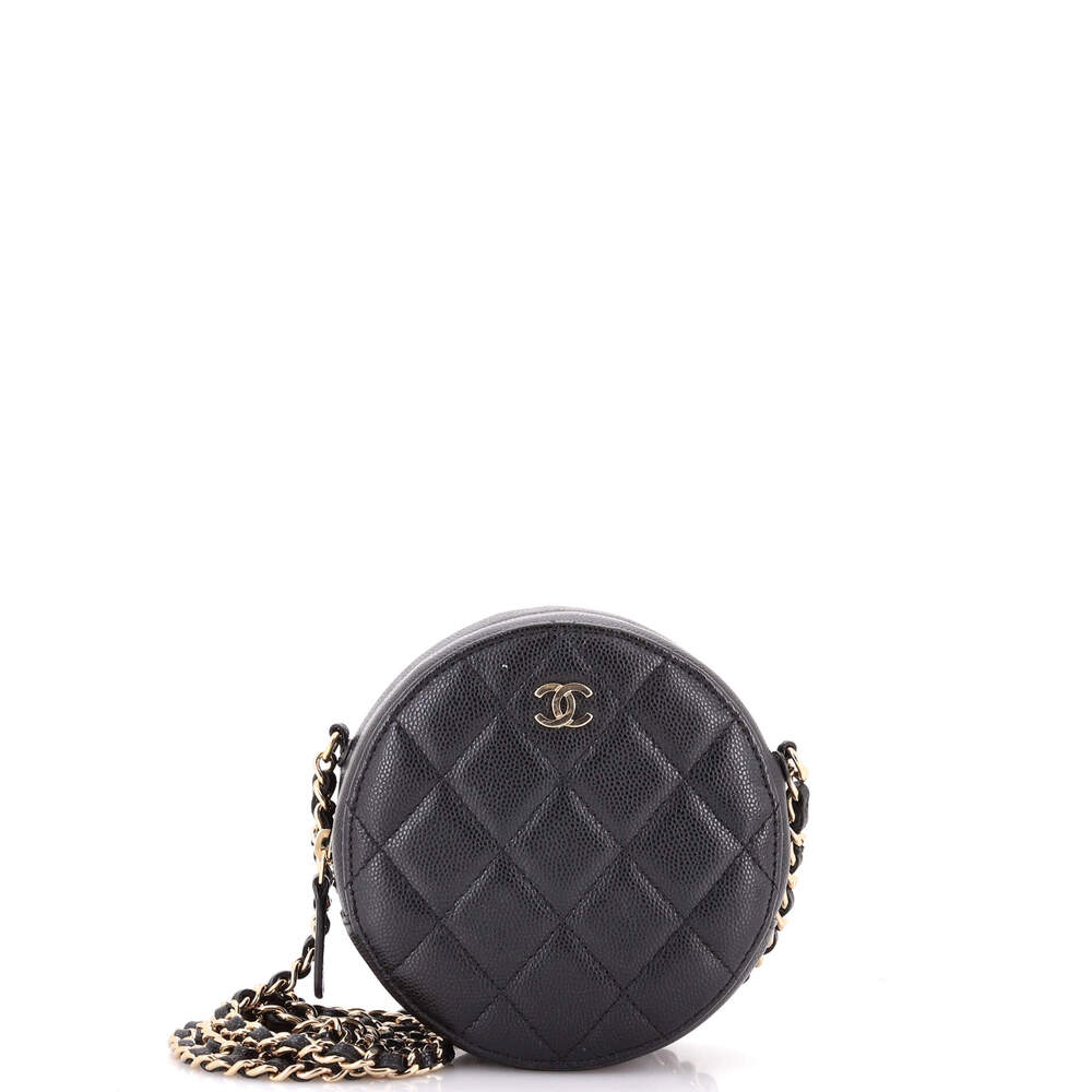 Chanel Round Clutch With Chain Quilted #248054C30B